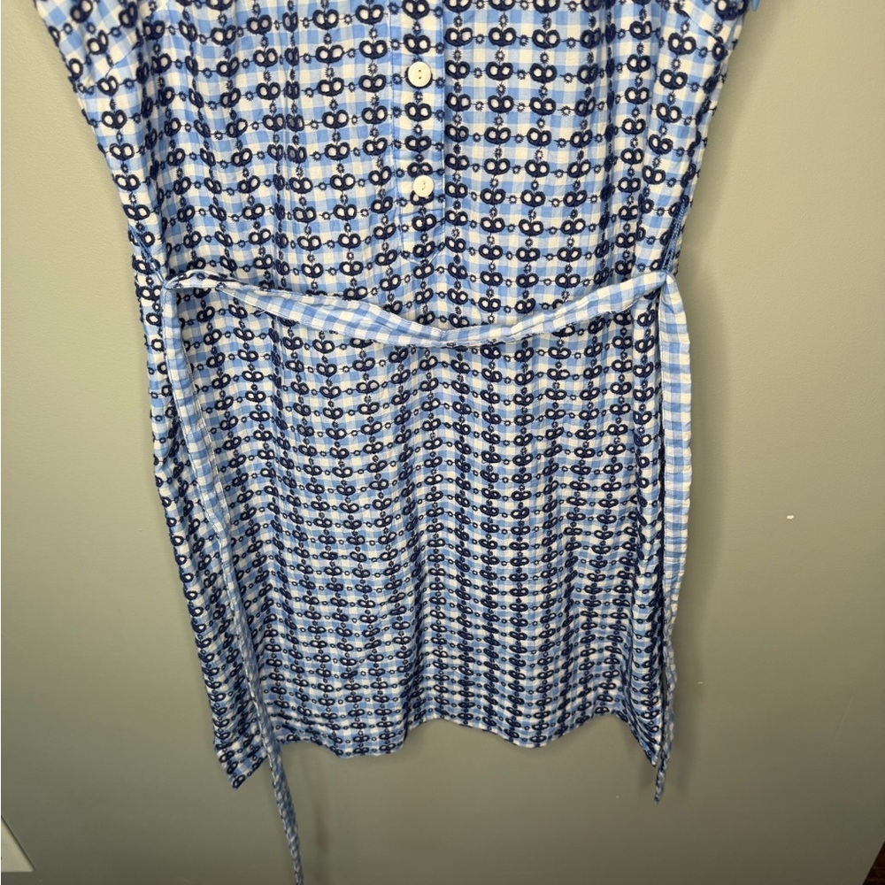 Vineyard Vines Eyelet Gingham Belted Mini Dress - Picture 5 of 11